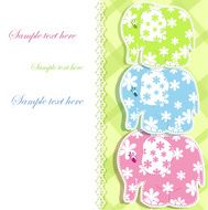 Baby card with elephants N3