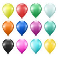 set of colorful balloons