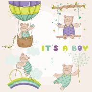 Baby Bear Set - Shower or Arrival Card N3