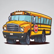 Cartoon School Bus N24