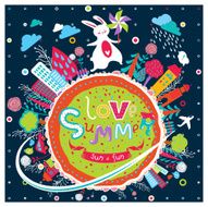 Cute summer greeting card N3