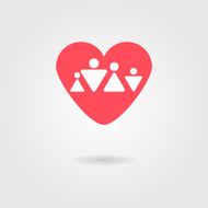 family heart icon