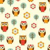 seamless owl birds pattern N2