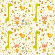 Seamless happy birthday baby background N5