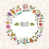 Cute floral wreath made in vector