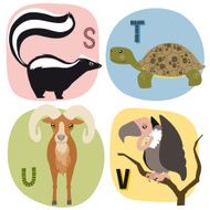 Animal alphabet S-V