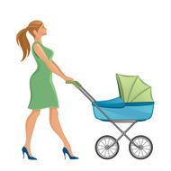 Mother with stroller