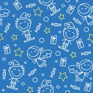 christmas hand drawn pattern