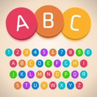 3D Colorful Alphabet Vector Font