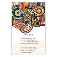 Set of doodle paisley posters for your business N4