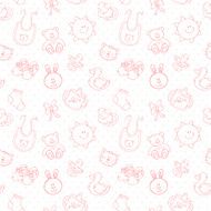 Baby toys cute cartoon set seamless pattern N8