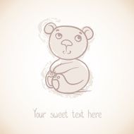 Cute teddy bear postcard