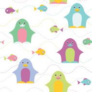 Penguin seamless pattern