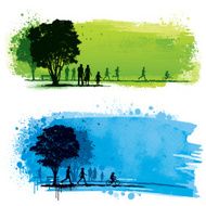 Grunge park backgrounds