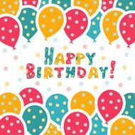 Happy birthday background with balloons