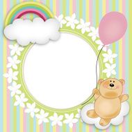 Layout for baby&#039;s teddy bear floating