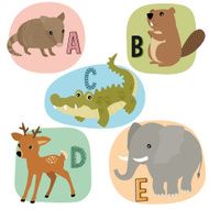 Animal alphabet A-E