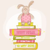 Baby Bunny Shower or Arrival Card N2