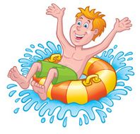 Boy On An Inner Tube In the Water