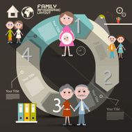 Infographics Template - Layout with Family Members