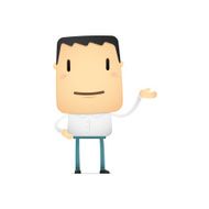 funny cartoon casual man N11