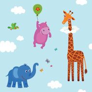 Baby pattern with funny animals