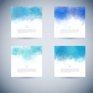 Set of vector watercolor template N52