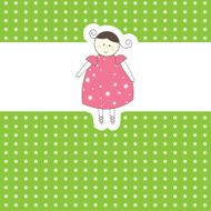 Baby arrival card Vector illustration
