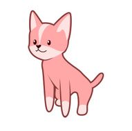 Cute pink kitten pussy kit cat pussycat standing