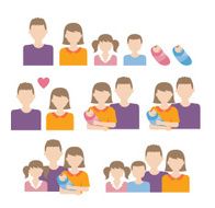 caucasian family vector