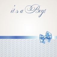 Baby boy announcement card N75