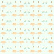 Cute seamless pattern with pigs in vector