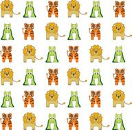 cute seamless background with panda and zebra