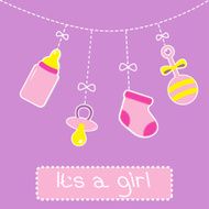 Hanging bottle pacifier rattle and sock Baby girl shower car