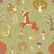 Magic forest seamless pattern N2
