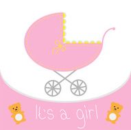 Baby girl shower card N111