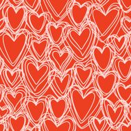 Romantic seamless pattern with hearts N2