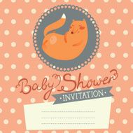Baby Shower invitation with cute fox