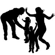 Vector Silhouette Of People N84