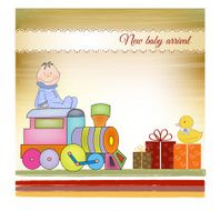 customizable birthday greeting card with train N9