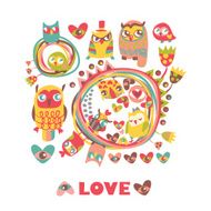 Owls Love background