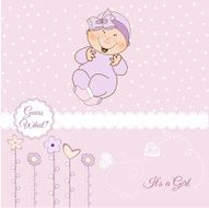 baby girl shower announcement N6