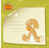 baby shower card with puppy N41