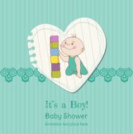 Baby Boy Shower and Arrival Card N12