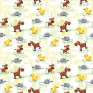 baby animal pattern background