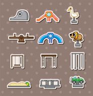 cartoon park playground stickers
