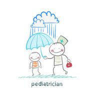 pediatrician holding an umbrella N2