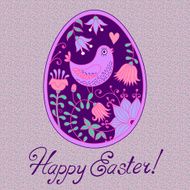 Easter egg drawn by hand in the style of cartoon N2