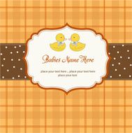 delicate babies twins shower card N8