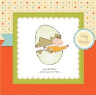 Baby shower card N233